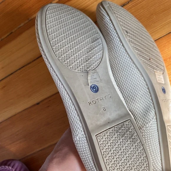 Rothy's Loafers | Tan & Cream Texture | Rounded Toe Flats | Size 8 - Picture 5 of 11